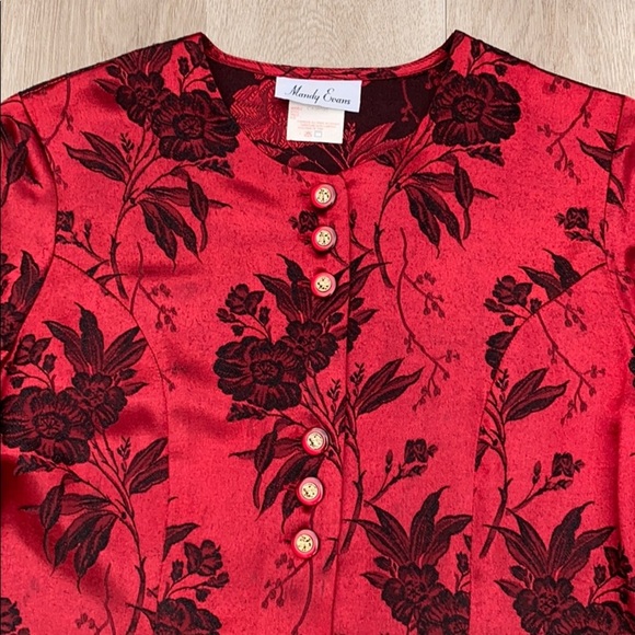 Mandy Evans red blouse floral - Picture 5 of 5